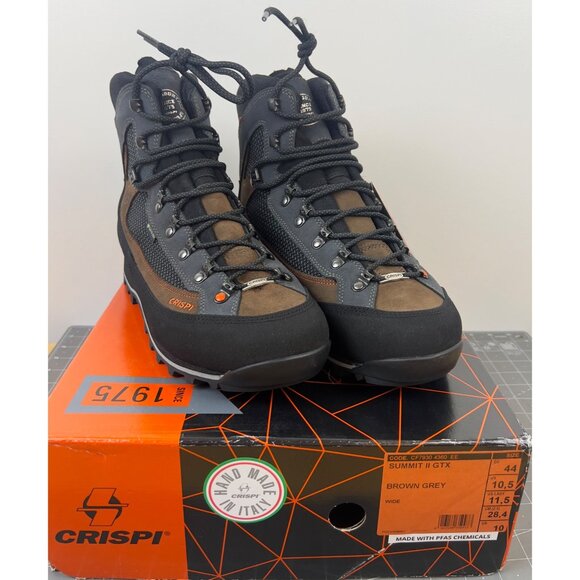 Crispi Men’s Summit II GTX Waterproof Hunting Boots Brown/Black Sz. 10.5 EE Wide - Picture 1 of 9
